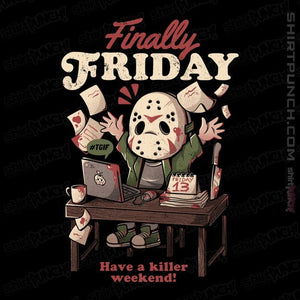 Daily_Deal_Shirts Magnets / 3"x3" / Black Finally Friday