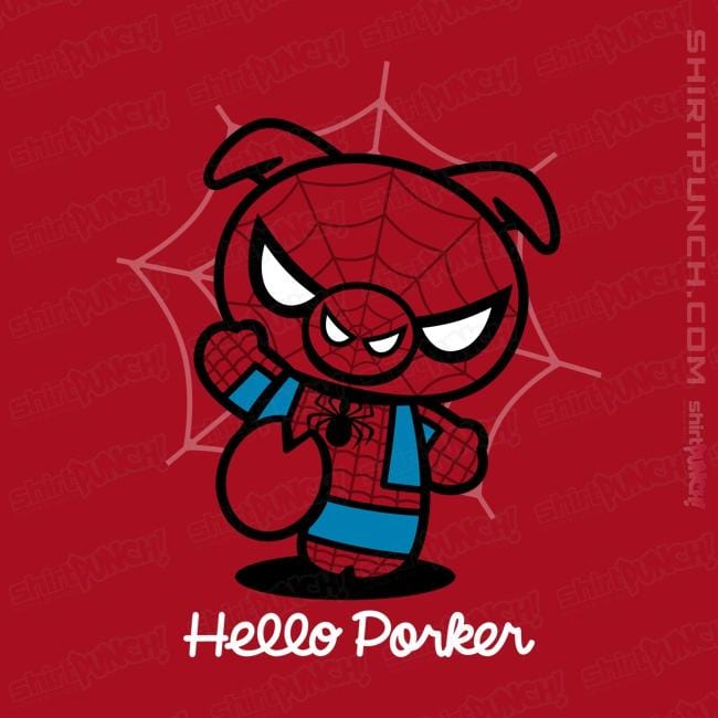 Shirts Magnets / 3"x3" / Red Hello Porker