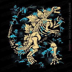 Daily_Deal_Shirts Magnets / 3"x3" / Black Kaiju Fossils