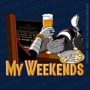 Daily_Deal_Shirts Magnets / 3"x3" / Navy My Weekends
