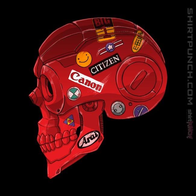 Shirts Magnets / 3"x3" / Black Akira Skull