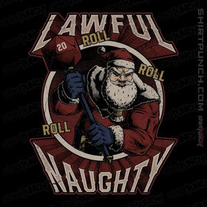 Shirts Magnets / 3"x3" / Black Lawful Naughty Santa