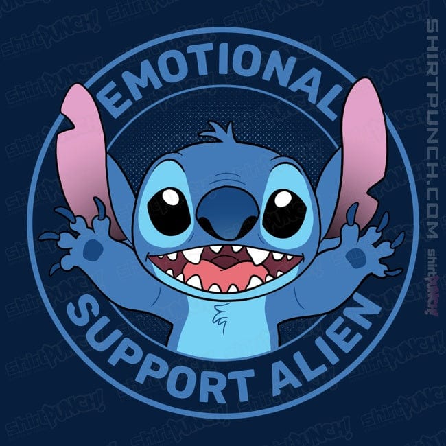Secret_Shirts Magnets / 3"x3" / Navy Emotional Support Alien