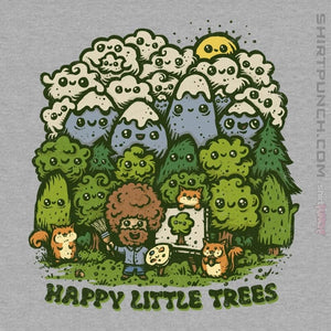 Daily_Deal_Shirts Magnets / 3"x3" / Sports Grey Happy Trees