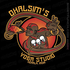 Daily_Deal_Shirts Magnets / 3"x3" / Black Dhalsim's Yoga Studio