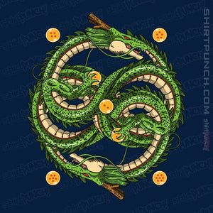 Daily_Deal_Shirts Magnets / 3"x3" / Navy Neverending Dragonball