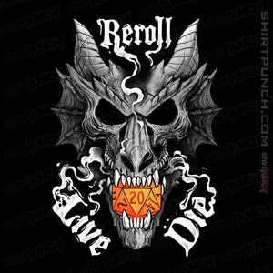 Daily_Deal_Shirts Magnets / 3"x3" / Black Dragon Skull Dice