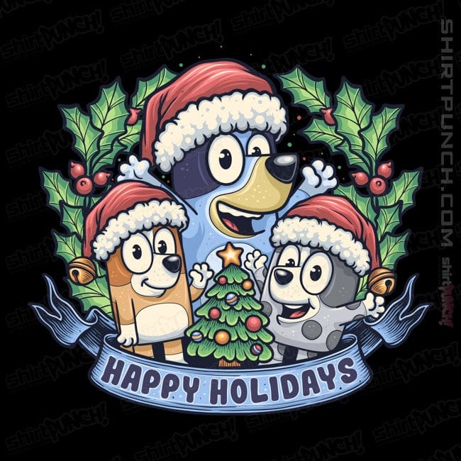 Daily_Deal_Shirts Magnets / 3"x3" / Black Bluey Holidays