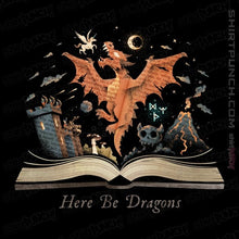 Load image into Gallery viewer, Daily_Deal_Shirts Magnets / 3&quot;x3&quot; / Black Here Be Dragons

