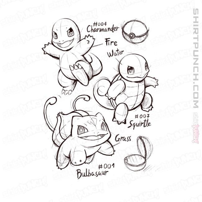 Shirts Magnets / 3"x3" / White Childhood Sketch