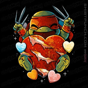 Daily_Deal_Shirts Magnets / 3"x3" / Black Love Turtle
