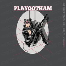 Load image into Gallery viewer, Shirts Magnets / 3&quot;x3&quot; / Charcoal Playgotham Catwoman
