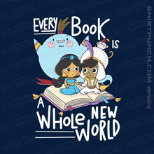 Load image into Gallery viewer, Shirts Magnets / 3&quot;x3&quot; / Navy Every Book Is a Whole New World
