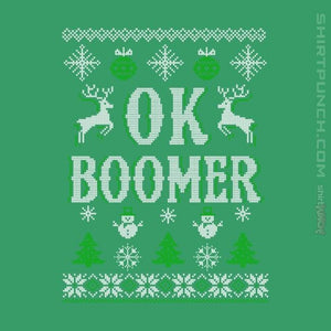 Shirts Magnets / 3"x3" / Irish Green OK Zoomer Ugly Christmas Sweater