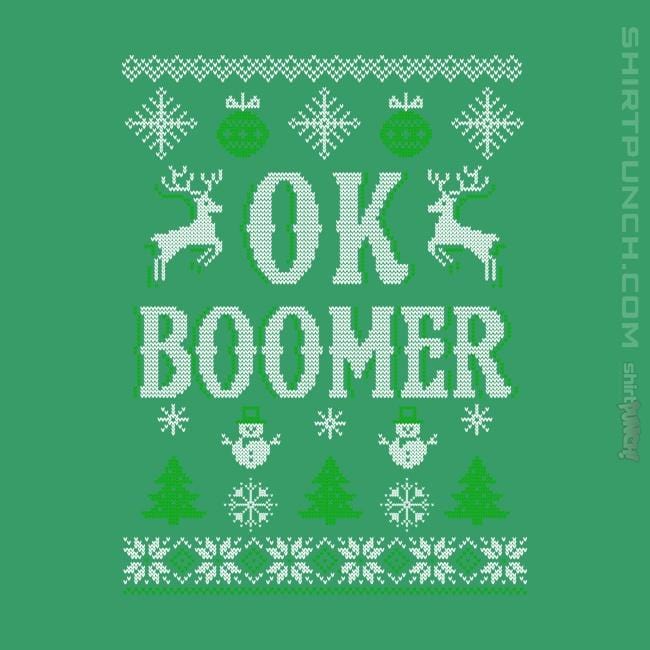 Shirts Magnets / 3"x3" / Irish Green OK Zoomer Ugly Christmas Sweater