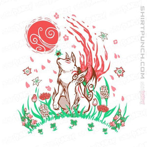 Secret_Shirts Magnets / 3"x3" / White Wolf Blossoming Breeze