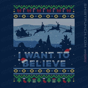 Daily_Deal_Shirts Magnets / 3"x3" / Navy Believe In Xmas