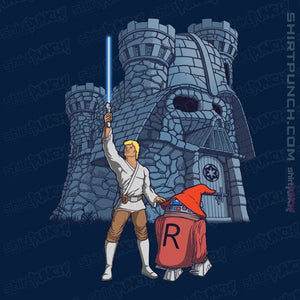 Daily_Deal_Shirts Magnets / 3"x3" / Navy Darthskull Castle