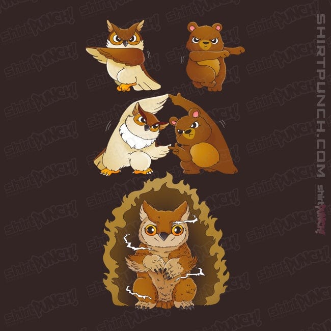 Secret_Shirts Magnets / 3"x3" / Dark Chocolate Owl Bear Fusion