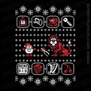 Shirts Magnets / 3"x3" / Black Santa Of The Yolk Folk