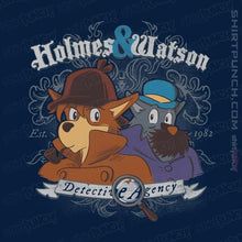 Load image into Gallery viewer, Shirts Magnets / 3&quot;x3&quot; / Navy Holmes and Watson
