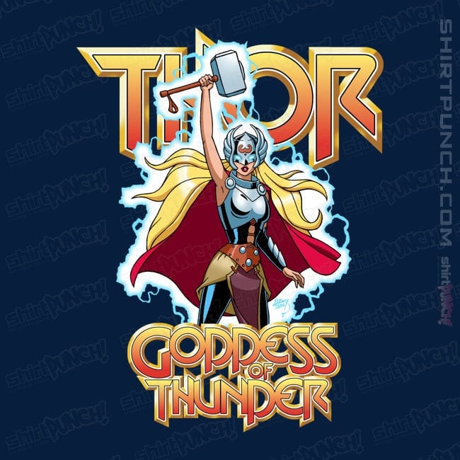Daily_Deal_Shirts Magnets / 3"x3" / Navy Mighty Thor