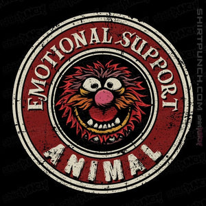 Daily_Deal_Shirts Magnets / 3"x3" / Black Emotional Support Animal