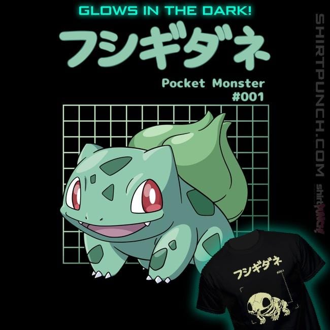 Sold_Out_Shirts Magnets / 3"x3" / Black Bulbasaur X-Ray