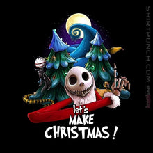 Load image into Gallery viewer, Shirts Magnets / 3&quot;x3&quot; / Black Let&#39;s Make Christmas
