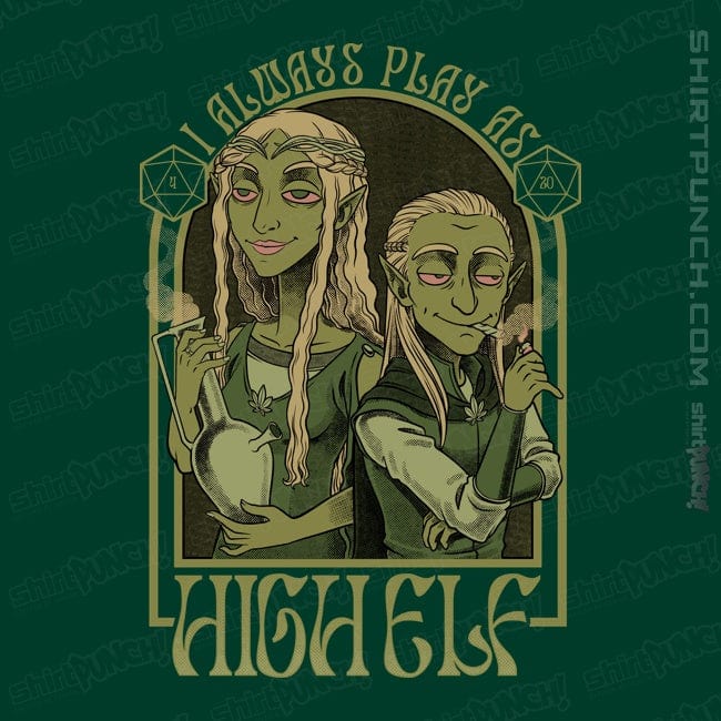Secret_Shirts Magnets / 3"x3" / Forest I Play As High Elf