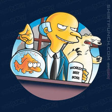 Load image into Gallery viewer, Shirts Magnets / 3&quot;x3&quot; / Navy World&#39;s Best Boss
