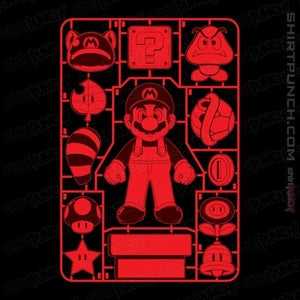 Daily_Deal_Shirts Magnets / 3"x3" / Black Mario Model Sprue