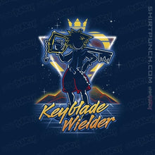 Load image into Gallery viewer, Shirts Magnets / 3&quot;x3&quot; / Navy Retro Keyblade Wielder
