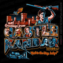 Load image into Gallery viewer, Daily_Deal_Shirts Magnets / 3&quot;x3&quot; / Black Greetings From Castle Kandar
