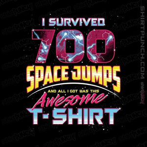 Shirts Magnets / 3"x3" / Black I Survived 700 Space Jumps