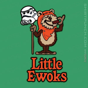 Daily_Deal_Shirts Magnets / 3"x3" / Irish Green Little Ewoks