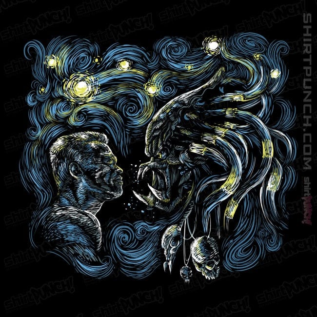 Secret_Shirts Magnets / 3"x3" / Black Starry Predator