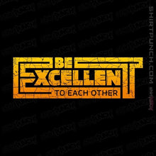 Load image into Gallery viewer, Shirts Magnets / 3&quot;x3&quot; / Black Keanu Be Excellent To Each Other
