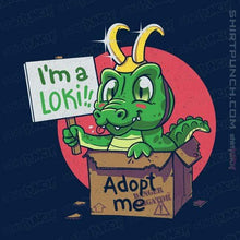 Load image into Gallery viewer, Secret_Shirts Magnets / 3&quot;x3&quot; / Navy Adopt This Alligator
