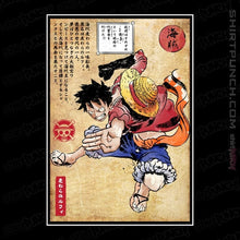 Load image into Gallery viewer, Secret_Shirts Magnets / 3&quot;x3&quot; / Black Straw Hat Captain Woodblock
