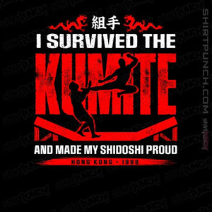 Daily_Deal_Shirts Magnets / 3"x3" / Black I Survived The Kumite