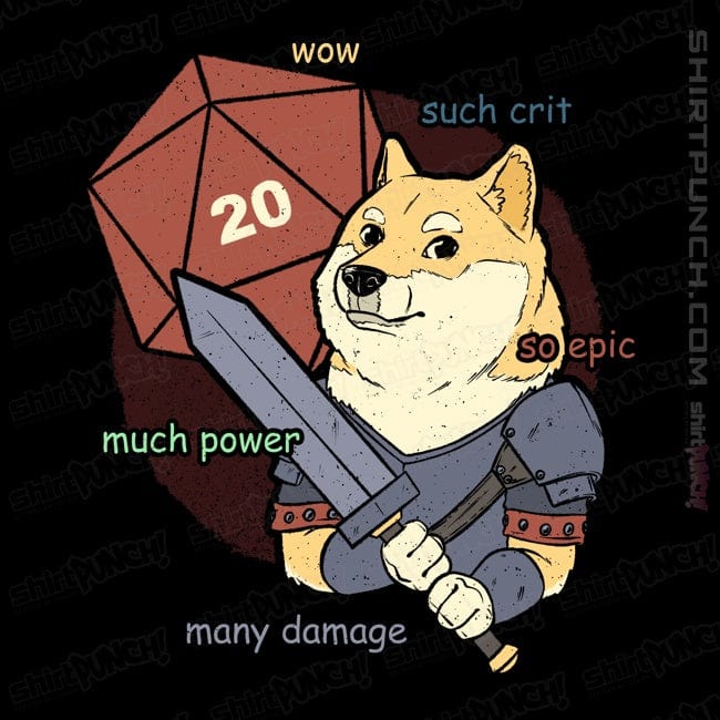 Secret_Shirts Magnets / 3"x3" / Black D&D Doge Meme