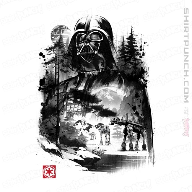 Daily_Deal_Shirts Magnets / 3"x3" / White Dark Lord In The Snow Planet Sumi-e