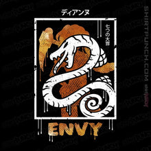 Load image into Gallery viewer, Shirts Magnets / 3&quot;x3&quot; / Black Sin of Envy Serpent
