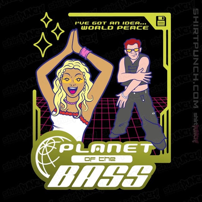 Daily_Deal_Shirts Magnets / 3"x3" / Black Planet Of The Bass