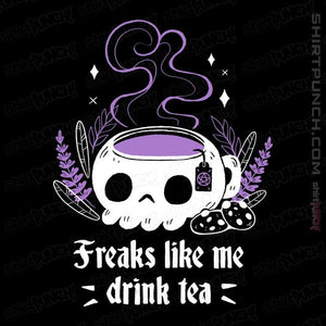 Daily_Deal_Shirts Magnets / 3"x3" / Black Freaks Drink Tea