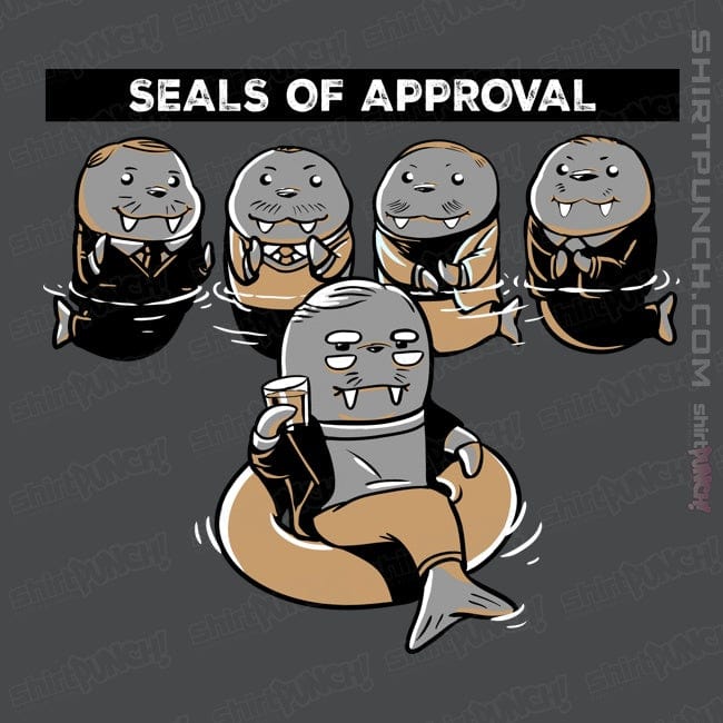 Secret_Shirts Magnets / 3"x3" / Charcoal Seals Of Approval