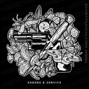 Secret_Shirts Magnets / 3"x3" / Black Endure - Survive