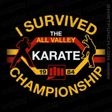 Load image into Gallery viewer, Daily_Deal_Shirts Magnets / 3&quot;x3&quot; / Black I Survived All Valley Karate

