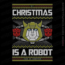 Load image into Gallery viewer, Shirts Magnets / 3&quot;x3&quot; / Black Christmas Is A Robot

